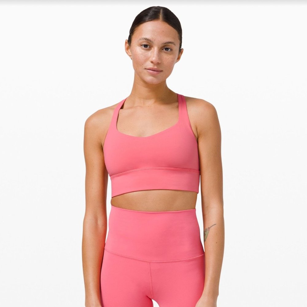 Lululemon Free to be Wild Longline Bra - Guava Pink - Sz 6